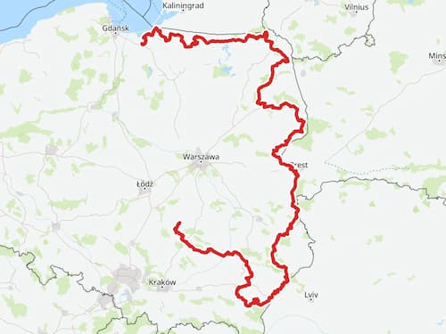 Dekoracyjna ilustracja nawiązująca do mapy Polski